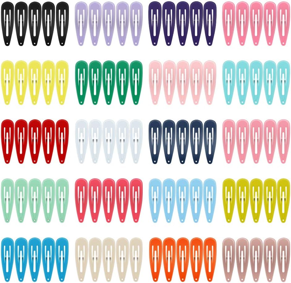 Hair Clips, ECADY (100-Pack 20 Colors) Non-Slip Snap Barrettes for Girls, Women, Kids - 2 Inch image number 3