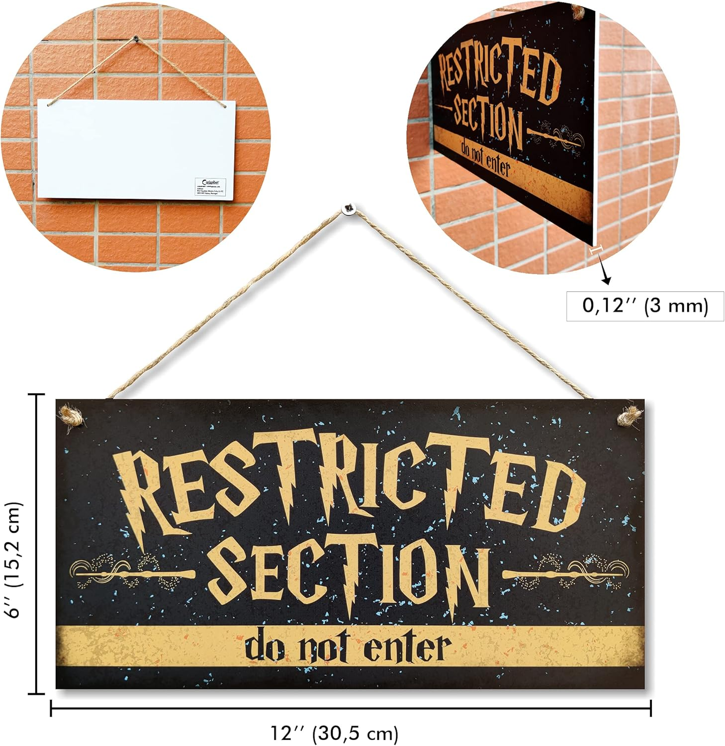CARISPIBET Restricted Section | Funny Signs Home Decorative Signs Decoration Plaques Fantasy Signs Welcome Signs 6" X 12" - Hot Tub Rules image number 5