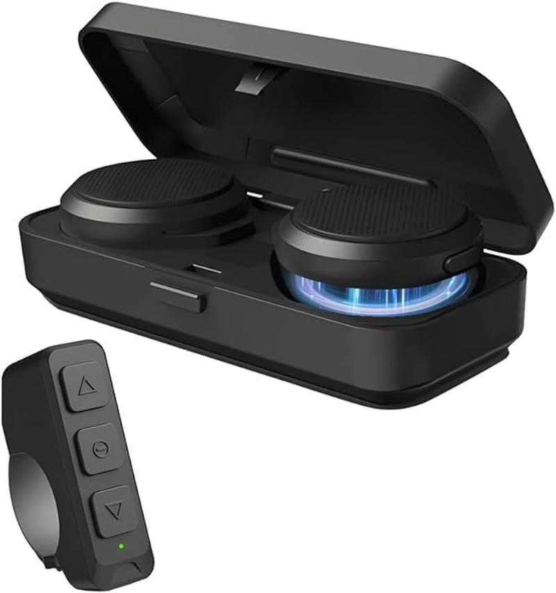 B-Qtech Motorcycle Helmet Bluetooth Headset, Motorcycle Bluetooth Helmet Speaker,Ture Wireless Helmet Earphone BT5.3 Chip Noise Cancellation 1450Mah Large Battery for Riding Skiing Cycling