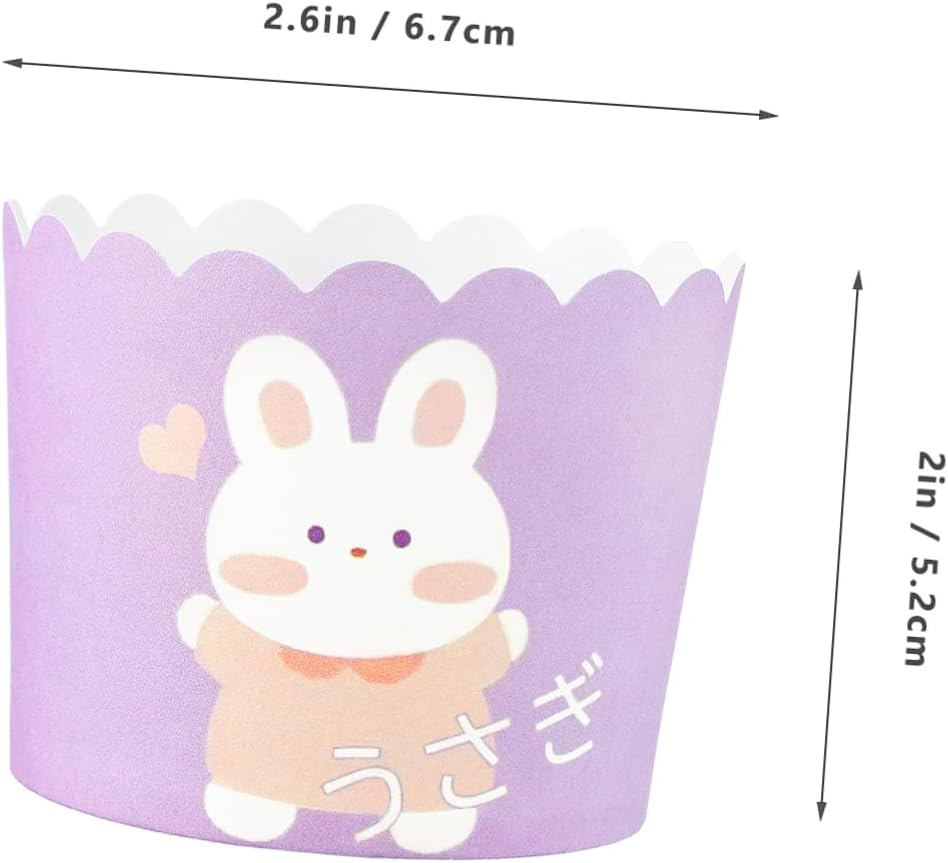 LABRIMP 100 Pack Pattern Muffin Cups Greaseproof Baking Cups for Cake Liners Party Christmas Supplies image number 1