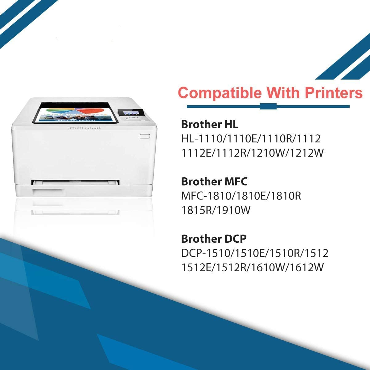 2 Pack Toner Cartridge TN1070 TN-1070 Compatible with Brother HL-1110 HL-1111 HL-1112 DCP-1510 DCP-1512 MFC-1810 MFC-1815 MFC-1910W image number 4