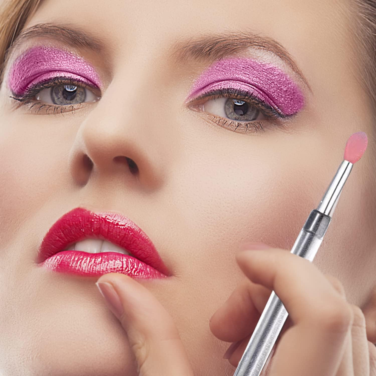 Lip Brush, 6PCS Silicone Lip Applicator Reusable Lip Mask Applicator, Silicone Retractable Lip Gloss Balm Applicator Eyeshadow Lip Scrub Brush Lip Applicators Disposable image number 3