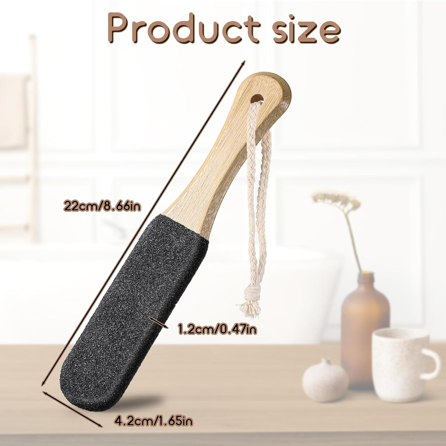 Foot Pumice Stone Pedicure File Foot Scrubber Colossal Exfoliator Pedicure Tool Foot Rasp Pedicure Tools Heel Sander and Dead Skin Scraper for Fit Wet and Dry Feet - 1 Piece, Black image number 4