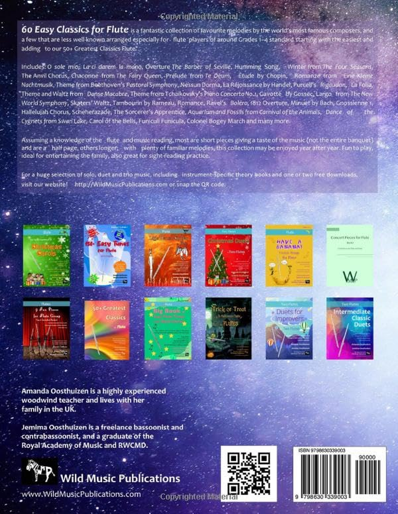 60 Easy Classics for Flute: Wonderful Tunes by the World'S Greatest Composers Arranged for Beginner to Intermediate Flute Players, Starting with the Easiest image number 1