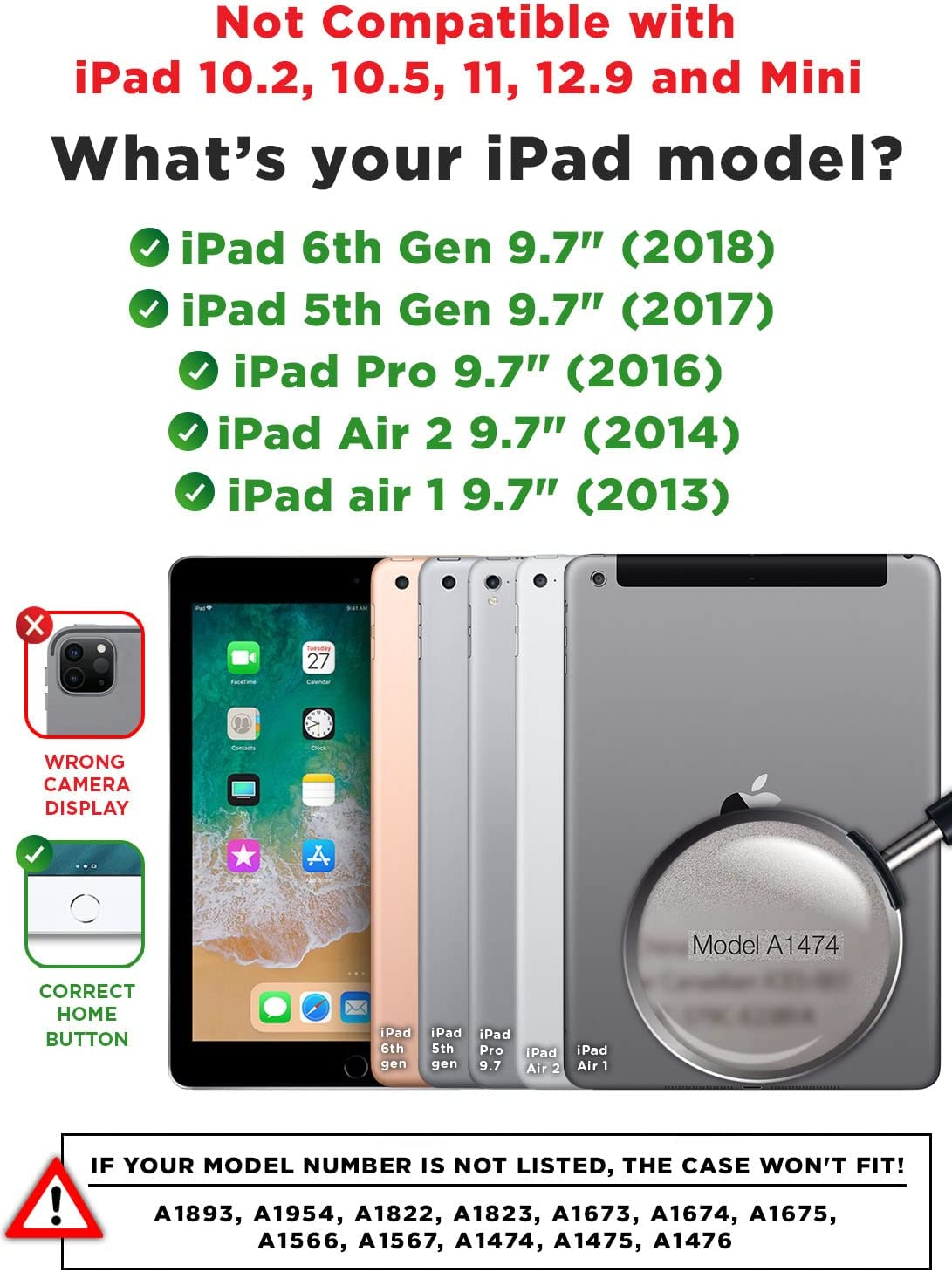 Official Cooper Dynamo Case for Ipad Air 1/ Ipad Air 2 Case for Kids, Ipad 6Th/ Ipad 5Th Generation Case for Kids, Ipad Pro 9.7 | Rugged Foam, Magic Handle, Stand, Pencil Holder, Eco-Mailer image number 2