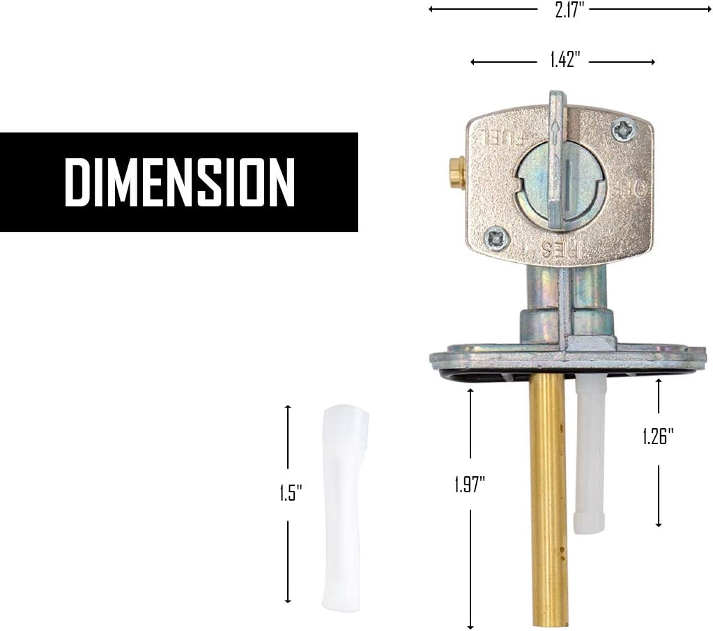 UTSAUTO Fuel Tank Petcock Valve for Yamaha YFS200 YFM250 YFM350 YFM400 YFM600 YFZ350 YFZ450 Suzuki DRZ400 FZR600 LT80 LTZ250 LTZ400 Raptor 660 Wolverine Banshee 350 Grizzly Blaster image number 2