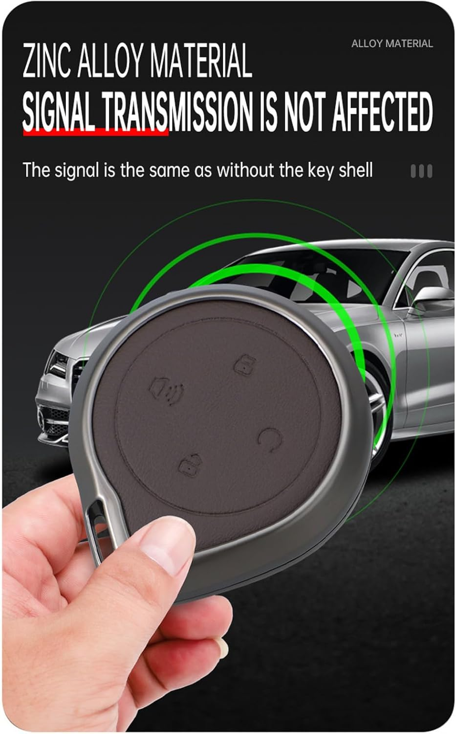 Ontto Alloy Leather Key Fob Cover Fit for GWM POER Cannon Alpha Great Wall Pickup Truck 2025 2024 2023 Remote Key Shell Case Keyring Key Holder Bag Keychain Accessories - A-Red image number 7