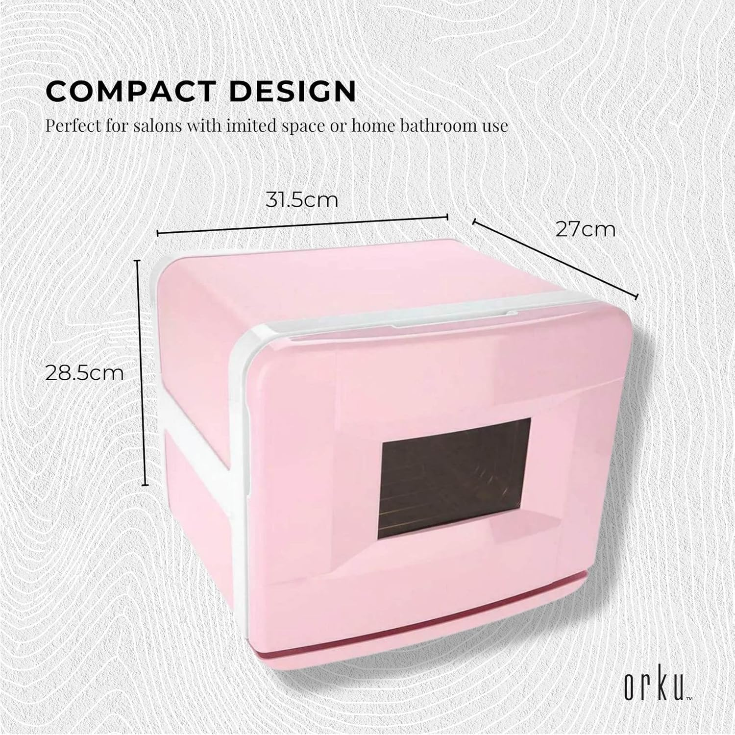Orku 8L Pink Electric Towel Warmer UV Steriliser Cabinet Salon Heat Sanitiser image number 6