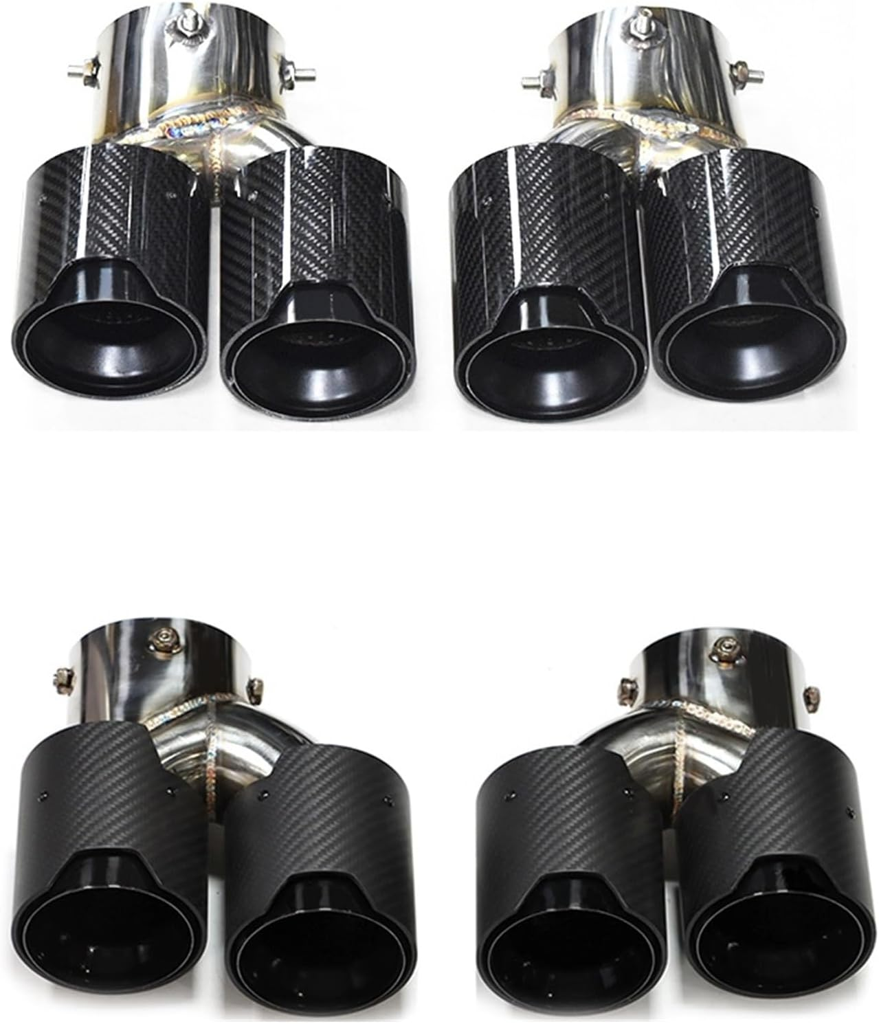Compatible for BMW G20 G21 M340I G42 440I G22 M240I Dual Four Out Exhaust Carbon Fiber Muffler Tip Exhaust System Nozzle Tailpipe 2020+(Style B) image number 3