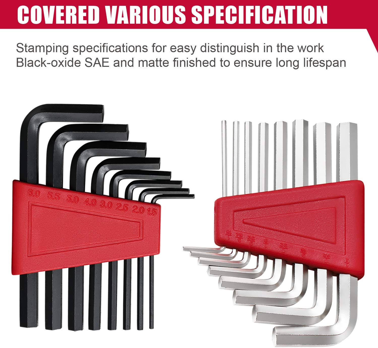 Eastvolt 128-Piece Home Repair Tool Set, Tool Sets for Homeowners, General Household Hand Tool Set with Storage Toolbox, EVHT12801, Black + Red (ASK01) image number 6