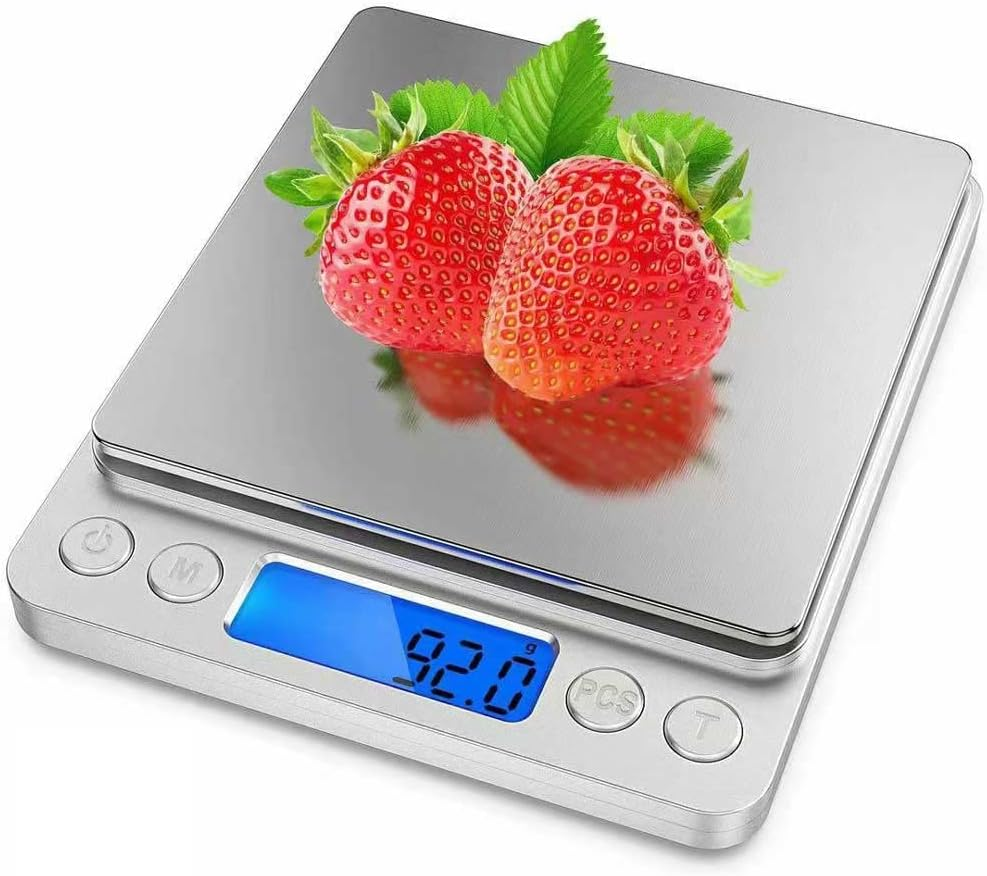 Digital Kitchen Scale, Food Scale, Pocket Jewelry Scale 3000G 0.01Oz/ 0.1G with Backlit LCD Display Tare Function, Auto Power Off image number 6