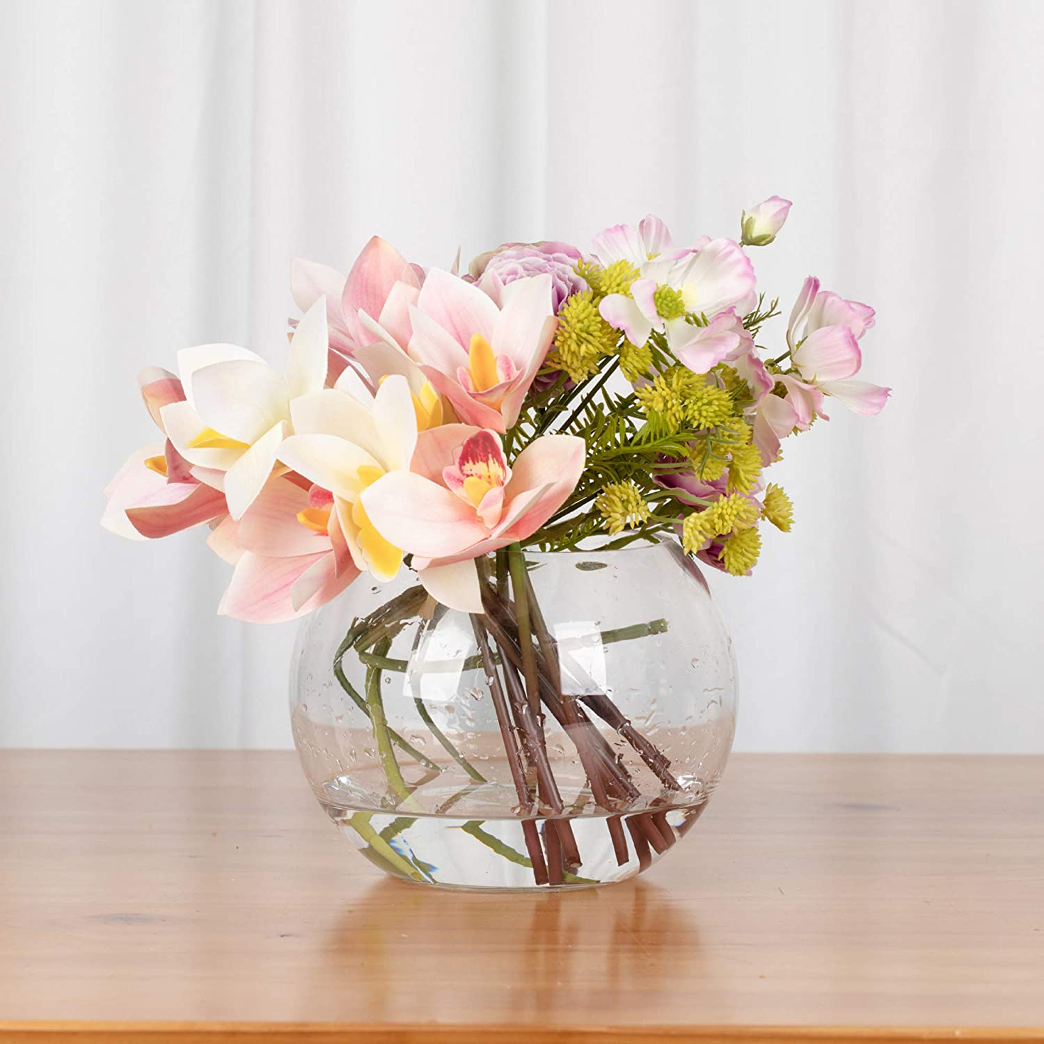 WGV Bowl Glass Vase, Diameter 8", Height 6", Open Width 5", (Multiple Sizes Choices) Clear Bubble Planter Terrarium Fish Bowl for Wedding Event Home Decor, 1 Piece (VBW0008A) image number 5