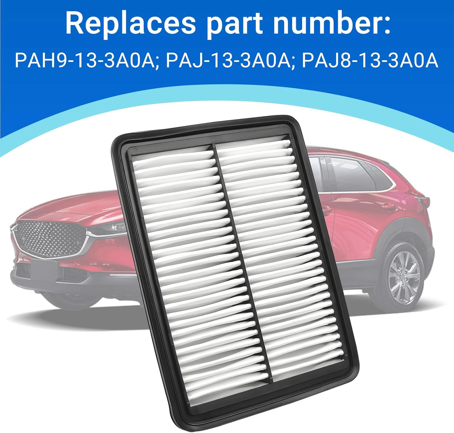 Engine Air Filter Fits for 2020-2023 Mazda CX-30 2019-2023 Mazda3/3 Sport Replaces PAH9-13-3A0A PAJ-13-3A0A PAJ8-13-3A0A