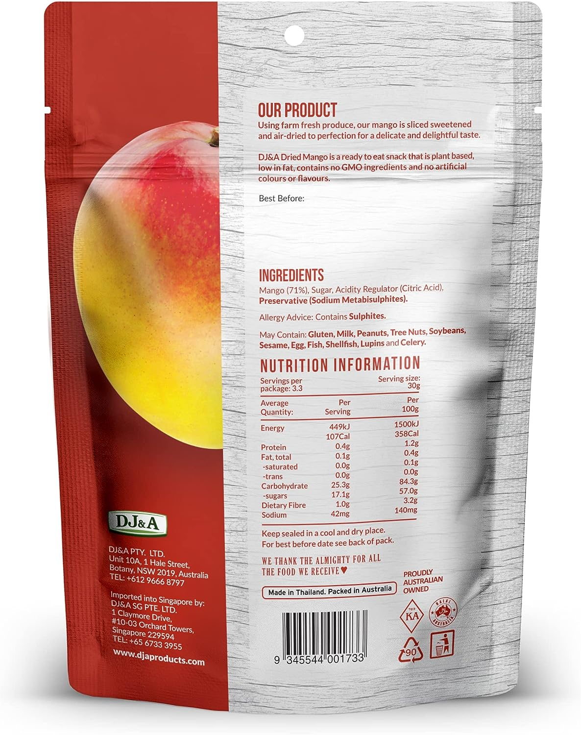 DJ&A Dried Mango 16, Mango