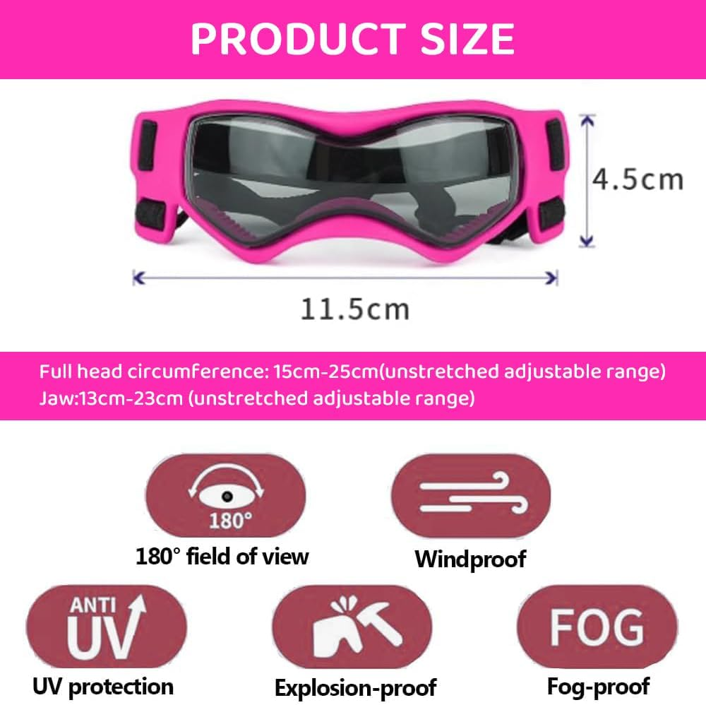 2 Pack Dog Helmet &ndash; Adjustable Pet Motorcycle Helmet with Ear Holes for Small, Medium, Large Dogs &ndash; Windproof, Anti-Dust, Durable Dog Hat for Outdoor Riding image number 5