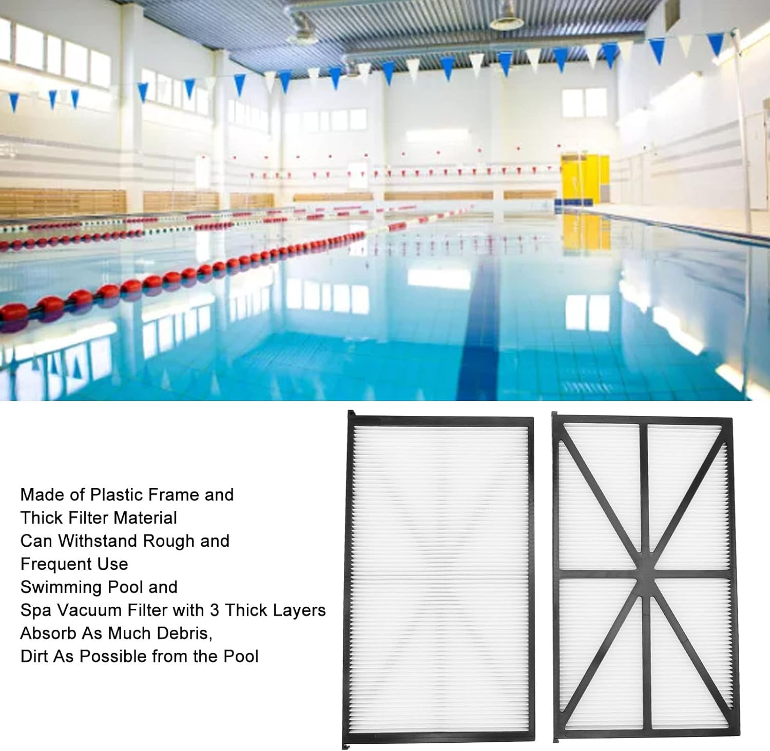 4PCS Washable Robotic Pool Cleaner Filters for Tigershark, Sharkvac, Aquavac Robot with Thick Filter Material, 3 Layer Pool and Spa Filter, Swimming Pool Accessories image number 5