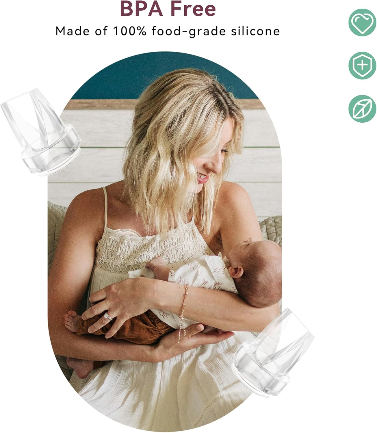 10PCS Duckbill Values Compatible with Eufy E10 S1 S1 Pro Mommed S21,S32 Breast Pump Replacement Pump Parts Accessories image number 3