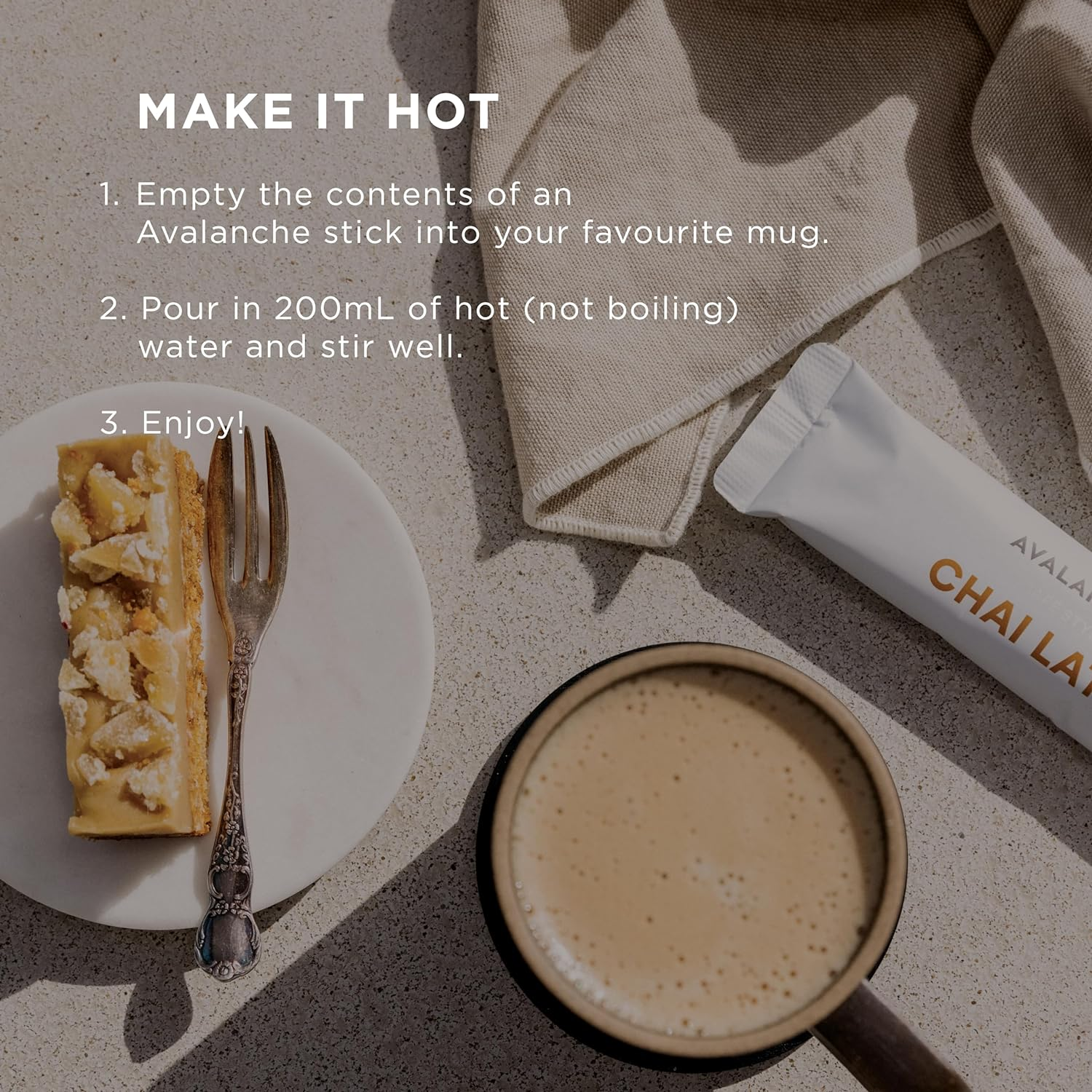 Avalanche Chai Latte Cafe Style 60 Coffee Sticks (Pack of 6)