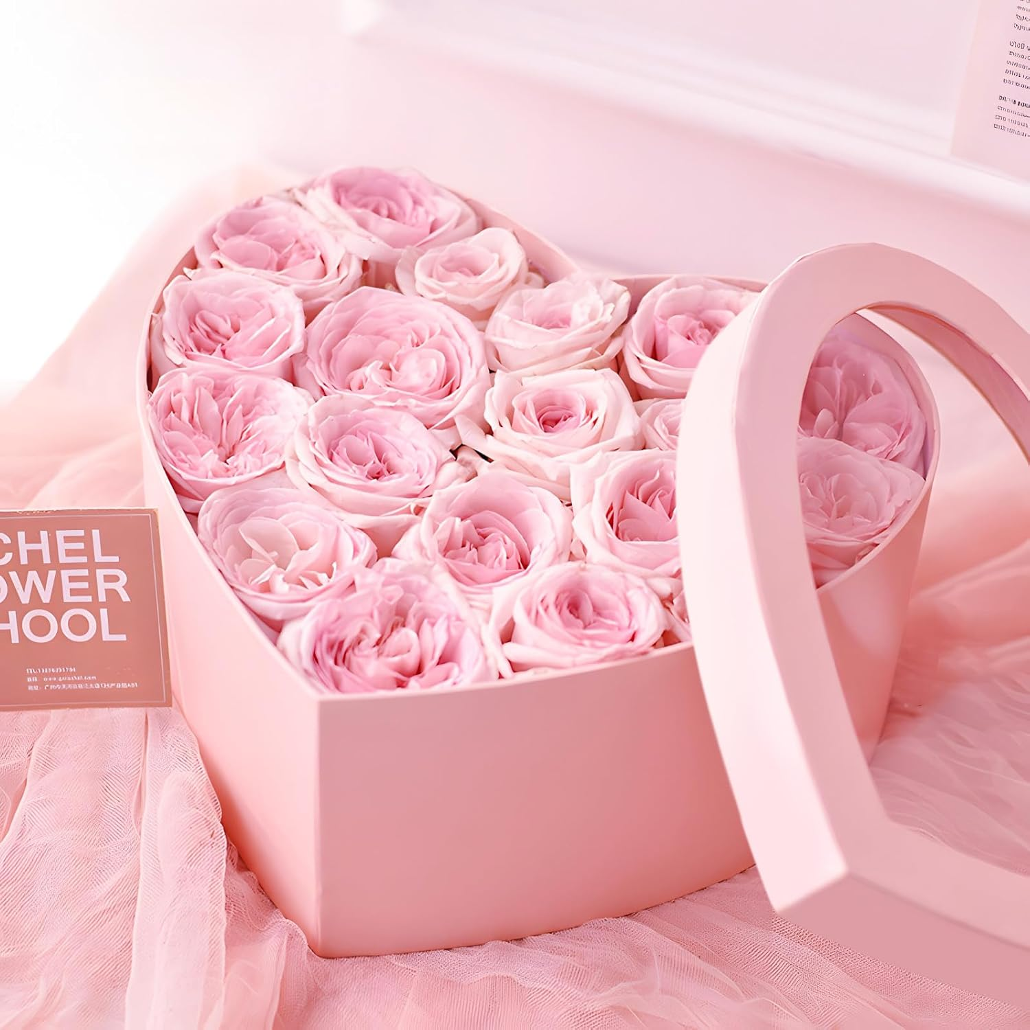 4Pcs Nesting Heart Shaped Gift Box with Clear Window Lids & Ribbons for Gifts Flower, Assorted Size Heart Gift Box Bulk for Mother'S Day Valentine'S Day Wedding Birthday Bridesmaid Proposal image number 5