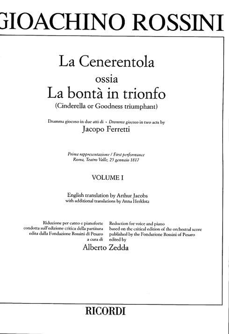La Cenerentola, Volume 1 & 2: Vocal Score image number 4
