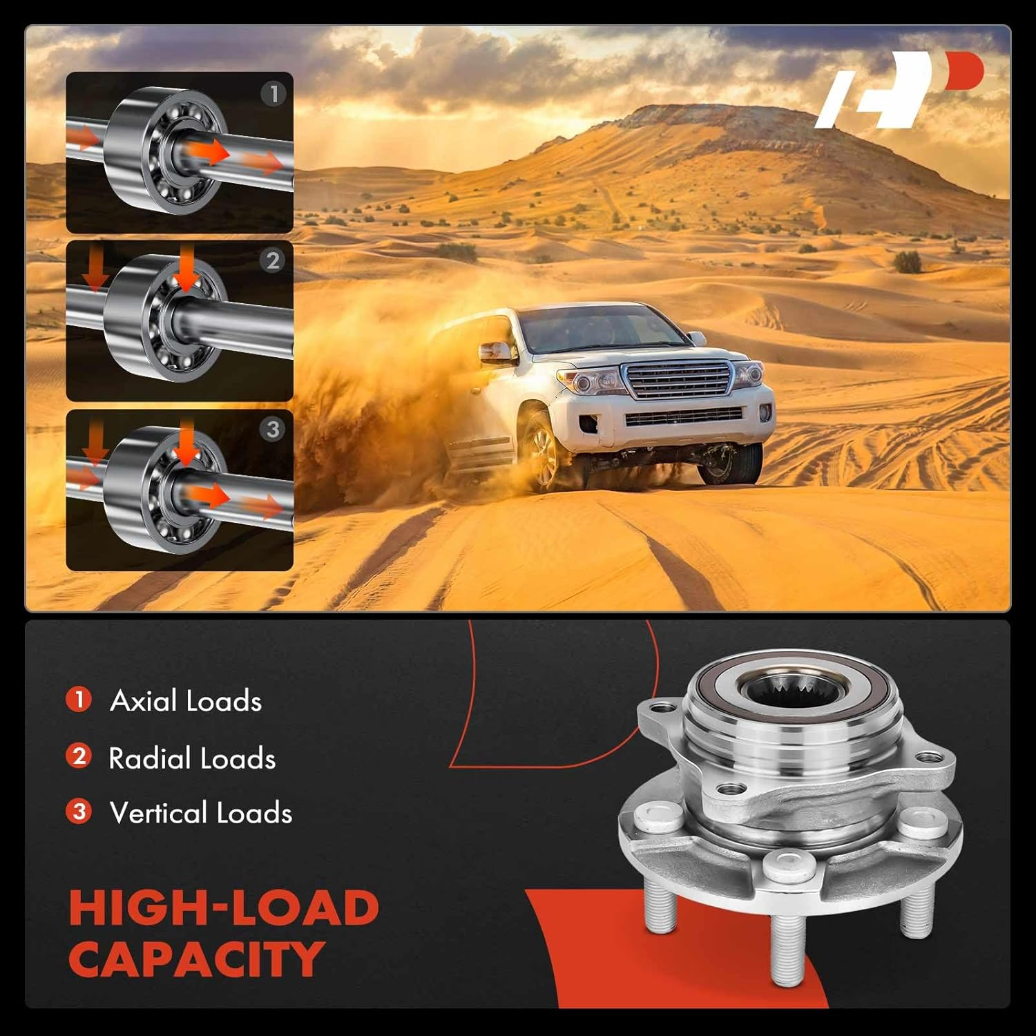 A-Premium 2 X Rear Wheel Bearing and Hub Assembly with 5-Lug Compatible with Ford Mustang 2015-2023, GT 2017-2018