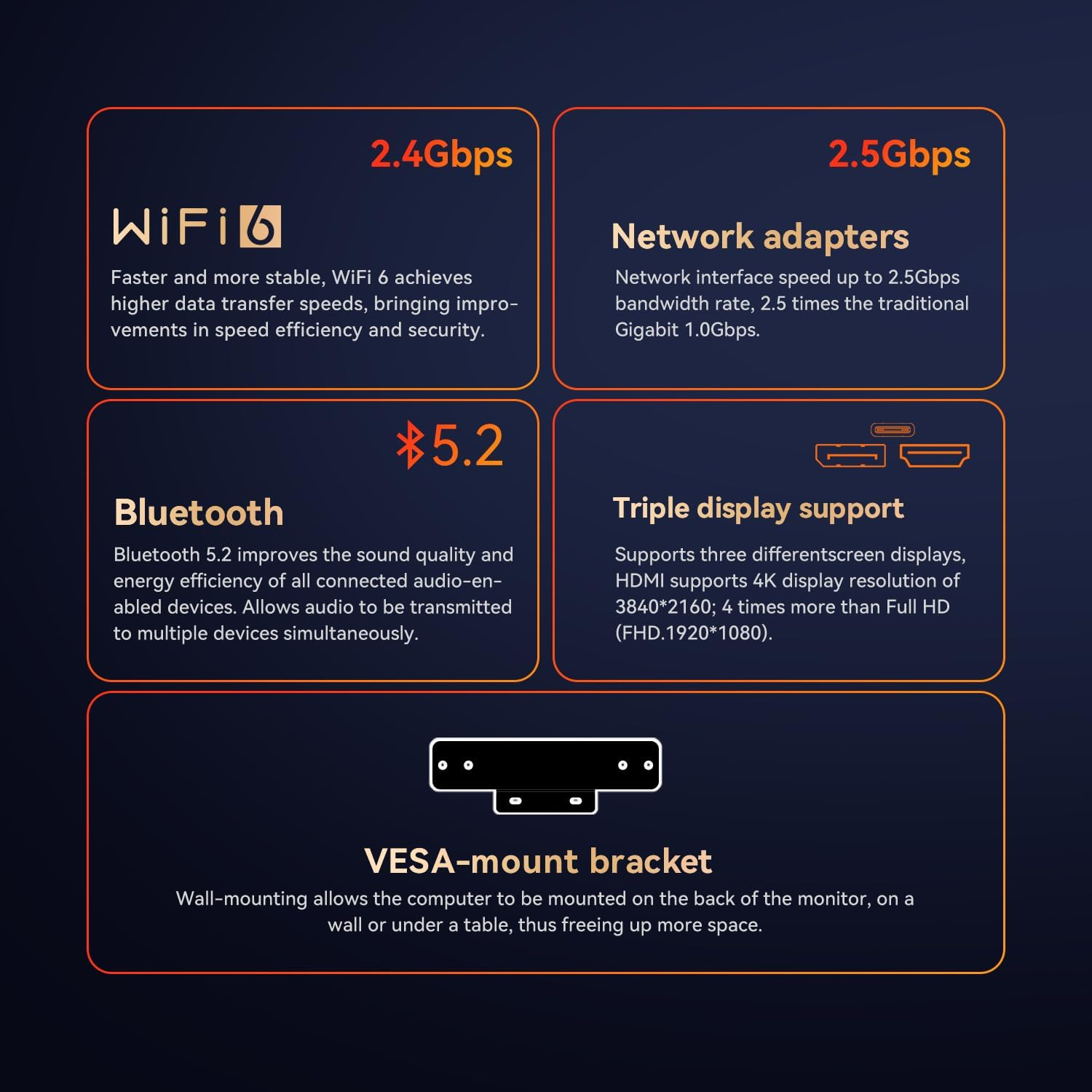 TRIGKEY Mini PC, Ryzen 9 6900HX(8C/16T, up to 4.9Ghz), 16G DDR5 500G SSD, Support Radeom 680M 12Cores 2400Mhz, Wifi-6, BT5.2, 2.5G LAN, Wake-On-Lan, Auto Power On, S6 Mini Desktop Computer