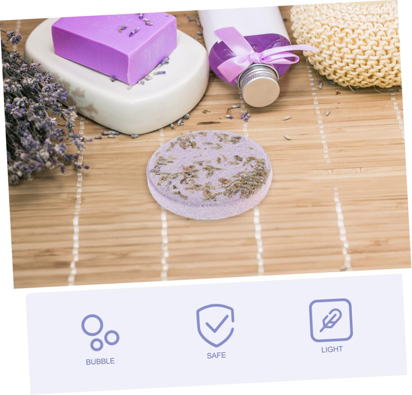 Aromatherapy Shower Steamers 6Pcs Bathing Sheets Set with Jasmine Mint Lavender Orange Sea Salt Rose Scents for Relaxation and Spa Bathing image number 4