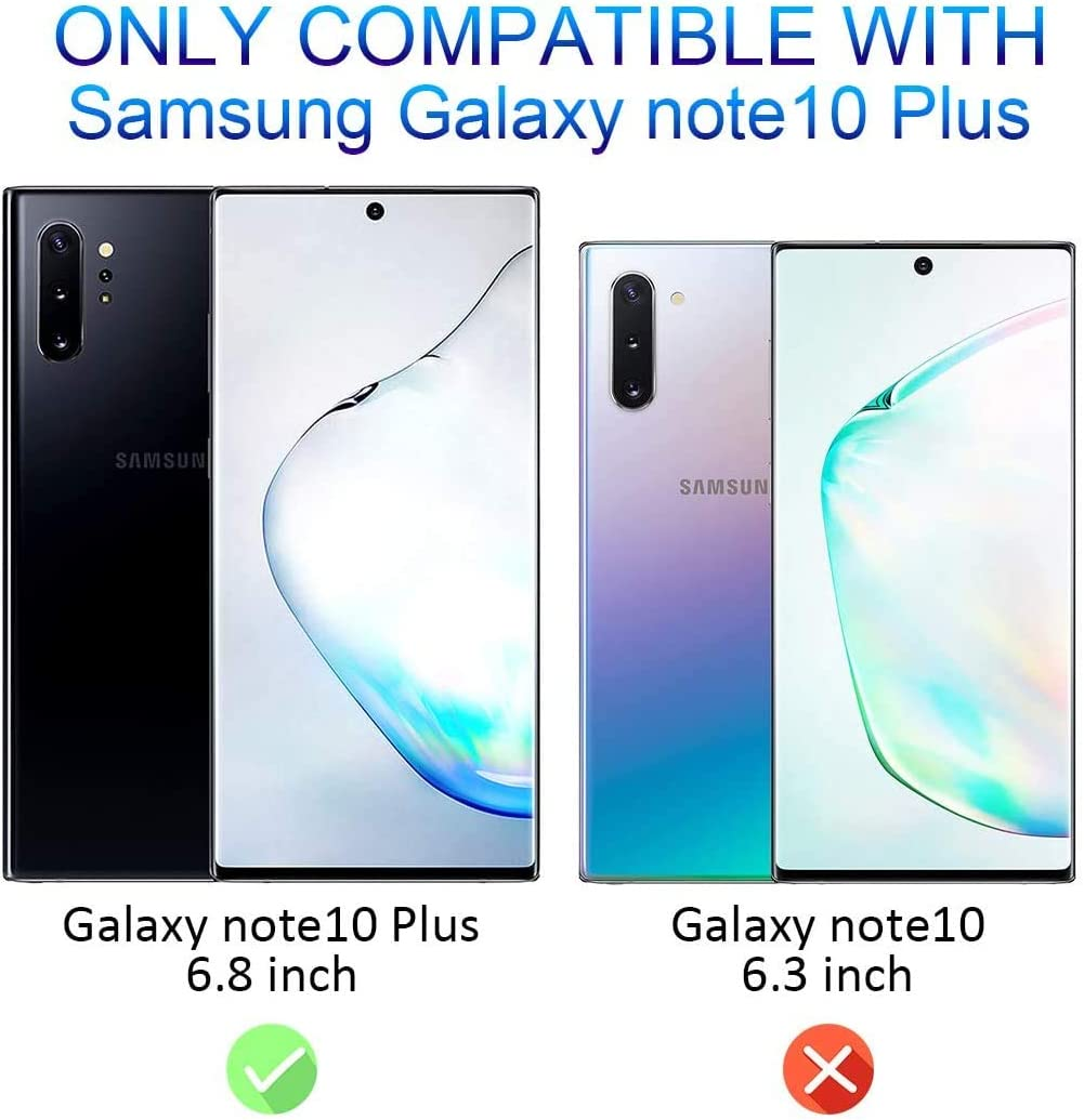 T Tersely Screen Protector for Samsung Galaxy Note 10+ / 5G, [2 Pack] Full Cover Support Fingerprint Unlock, HYDROGEL Aqua Screen Protector Curved for Samsung Note 10 plus (Pro) [Case Friendly] image number 3