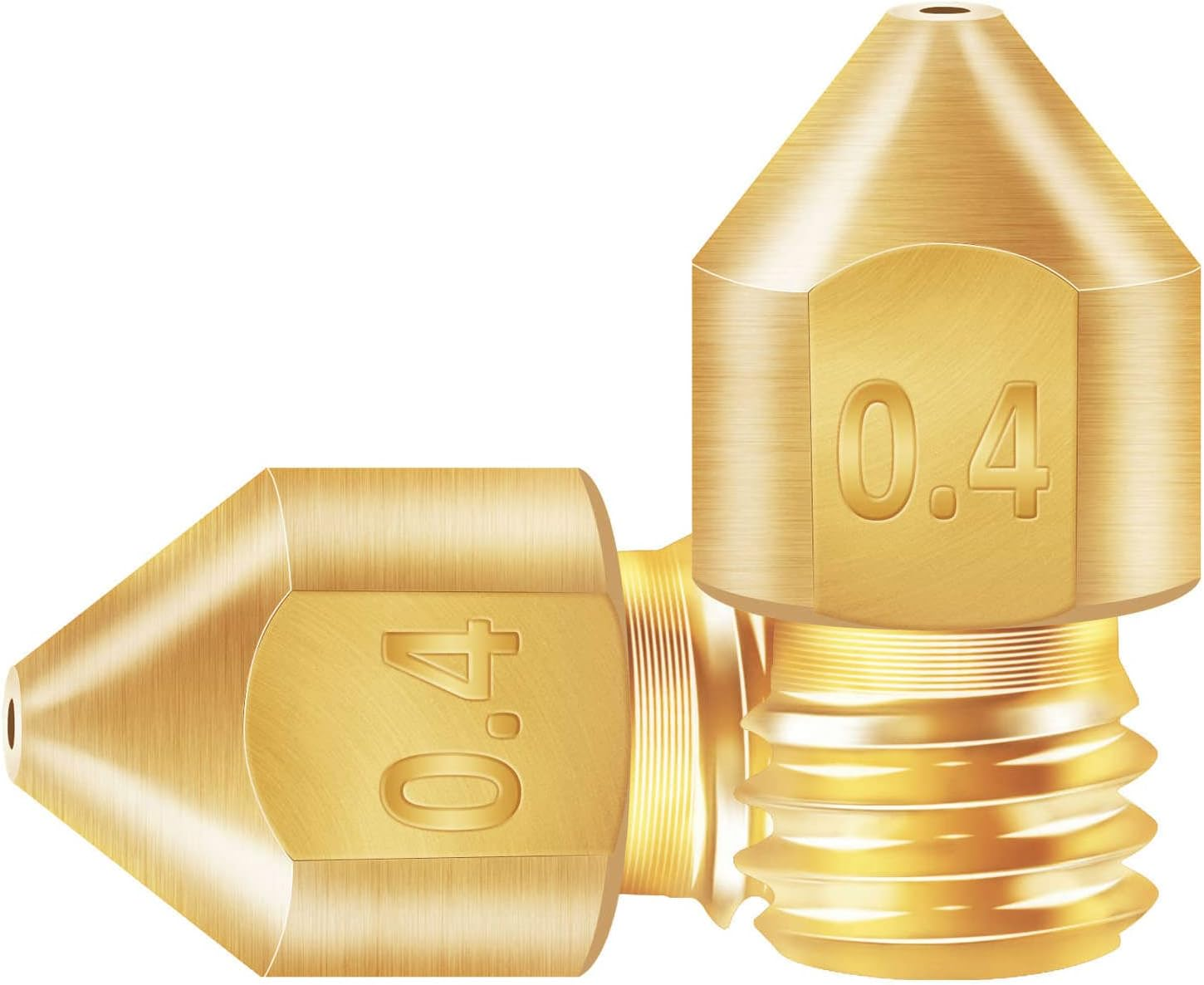 Mingzhe 6PCS 3D Printer Brass Copper Extruder Nozzle MK8 0.4Mm for CR-6 SE 3D Printer 1.75Mm Filament image number 3