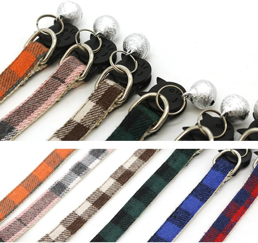 Cat Collar Reflective with Safety Release Breakaway Buckle Kitten Puppy Pet Bell Adjustable Nylon Collar image number 3