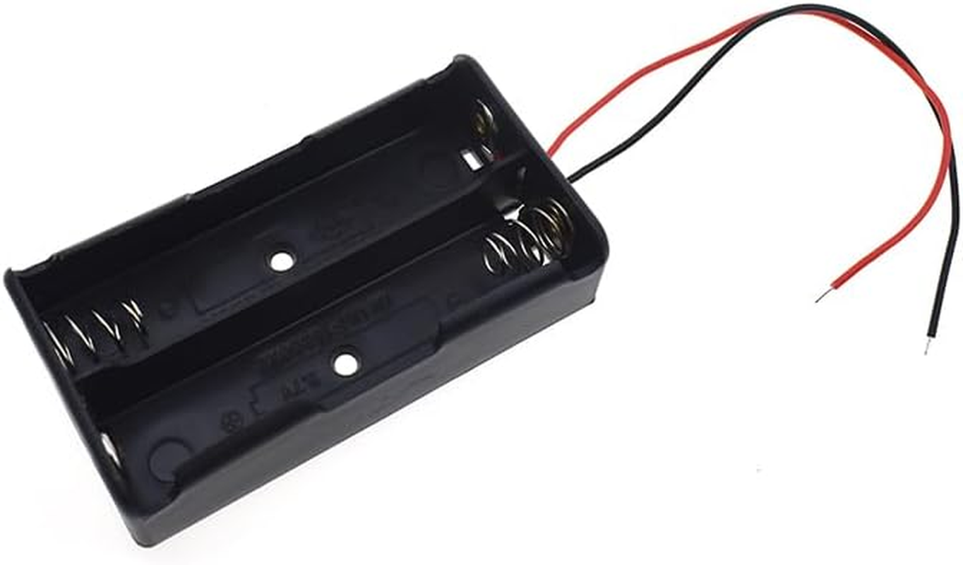 5Pcs 7.4V 18650 2 X 3.7V Battery Holder Case Plastic Battery Storage Box with Wire Leads image number 1