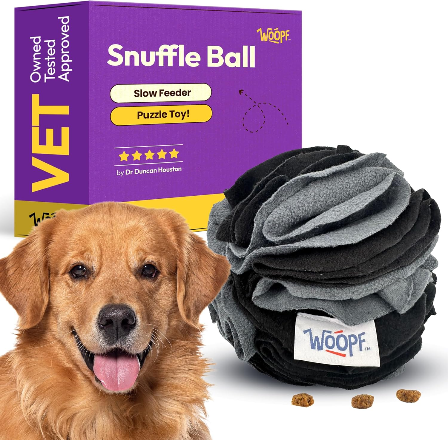 Snuffle Ball for Dogs - Soft Interactive Toy for Mental Enrichment, Slow Feeding, Boredom & Stress Relief, Foraging - Thick & Durable Polar Fleece Treat Ball for Dogs - 7.9", Large, Strawberry