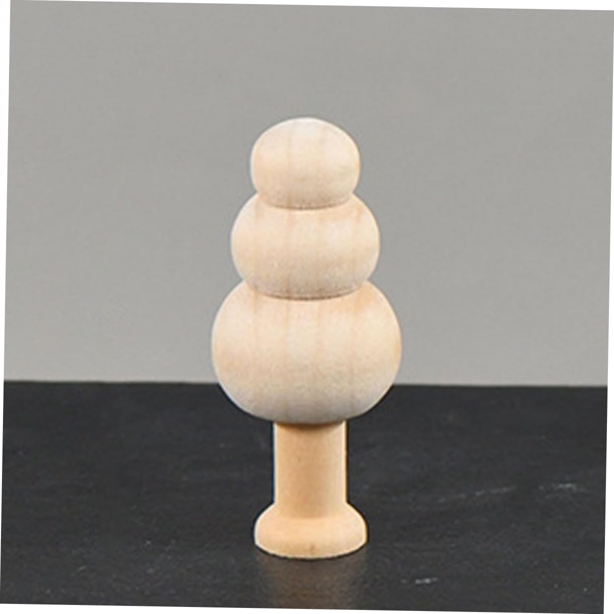 Gogogmee Unpainted Christmas Tree Decor 12Pc Wooden Craft Kit for DIY Decor Home Office