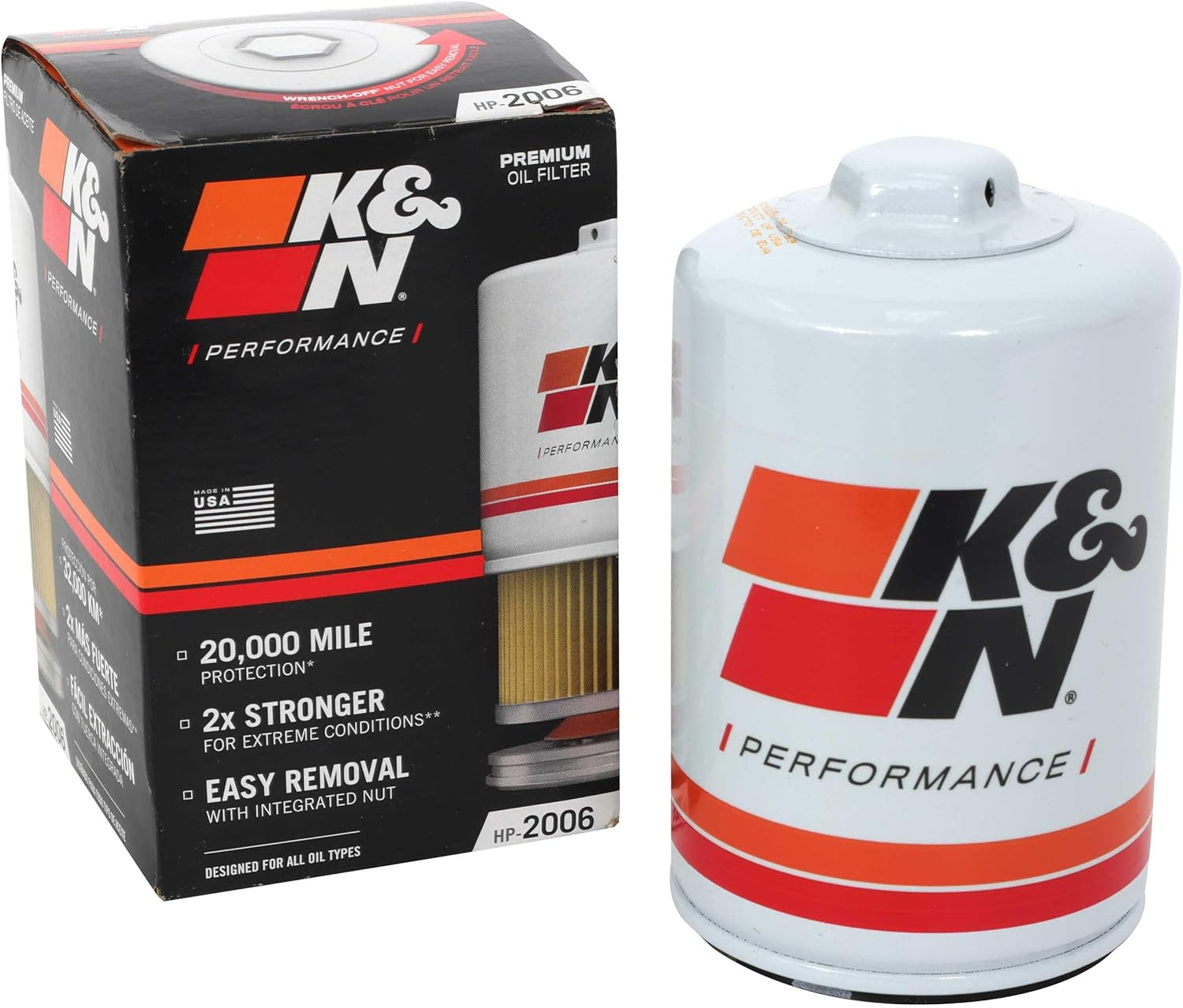 K&N HP-2006 Premium Oil Filter for 2011 Buick Lucerne 3.9L V6 Gas image number 1