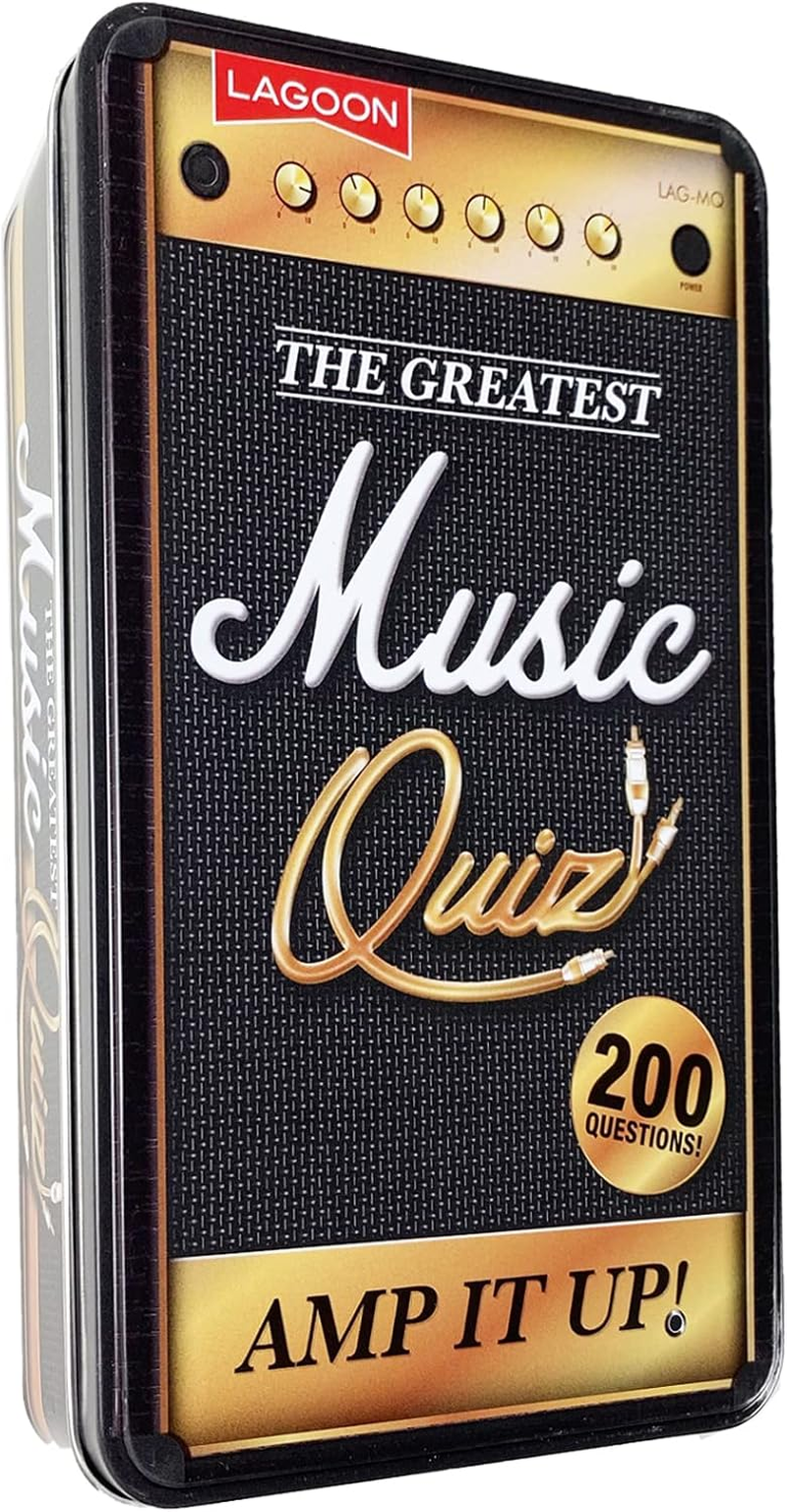 Lagoon the Greatest Music Quiz Tinned Card Game &ndash; 200 Questions, Sand Timer, Fun for 2+ Players, Perfect for Music Lovers, Family Game, Great Gift Idea image number 5
