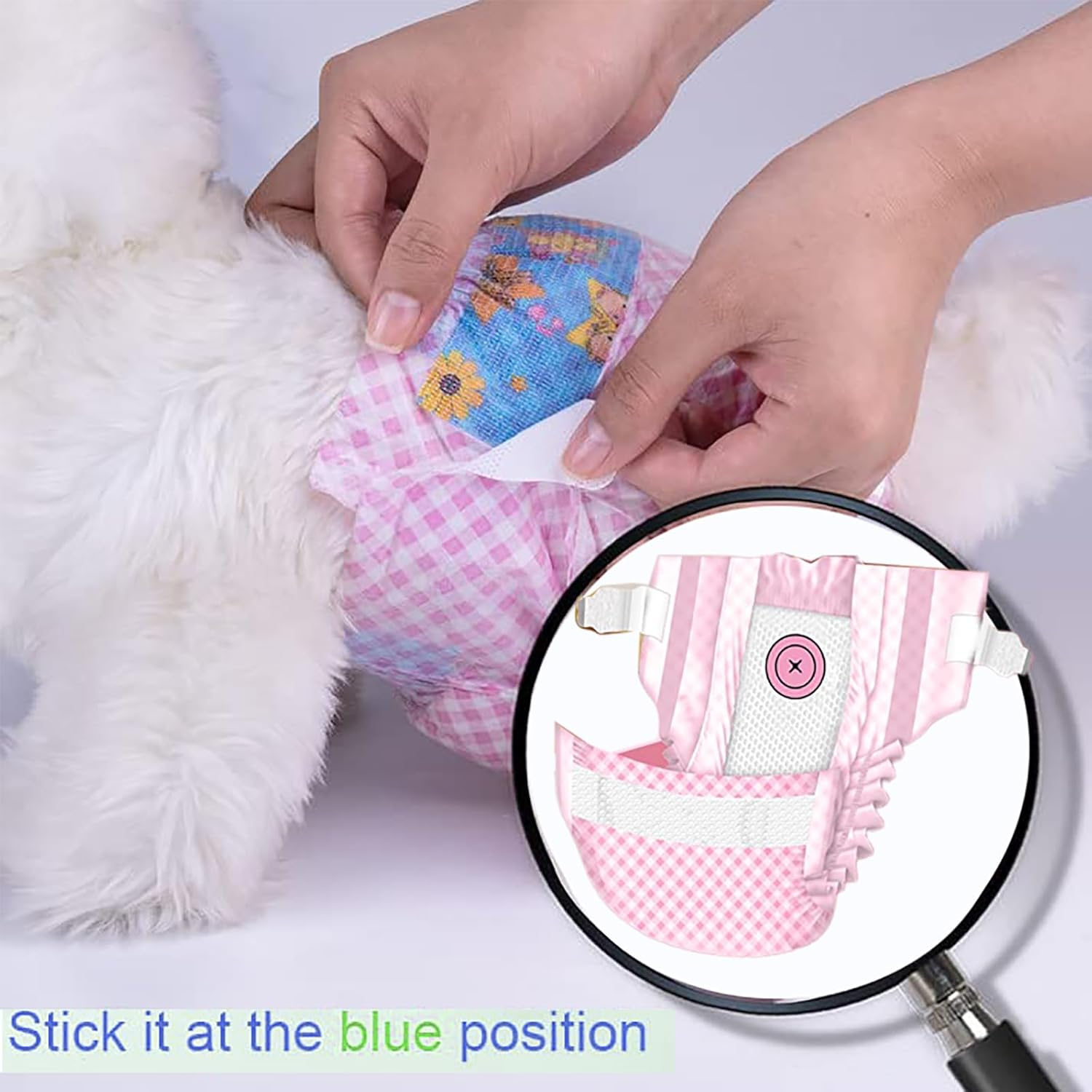 All-Absorb Disposable Female Dog Diapers, Doggie Period Diapers for Female Dogs in Heat, Incontinence, Diaper with Wetness Indicator (10 Count) image number 5