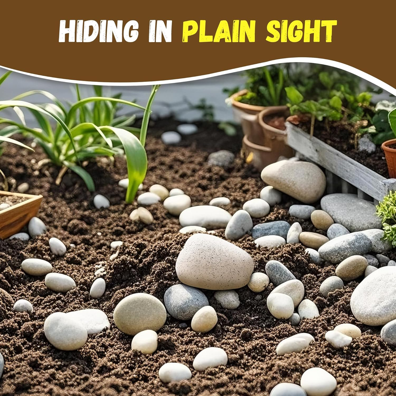 Bargifts Fake Rock Key Hider Safe for Outdoor Garden or Yard, Large Size Fake Stone Hidden Safe - Looks Stone- Hide a Key outside in Rock image number 2