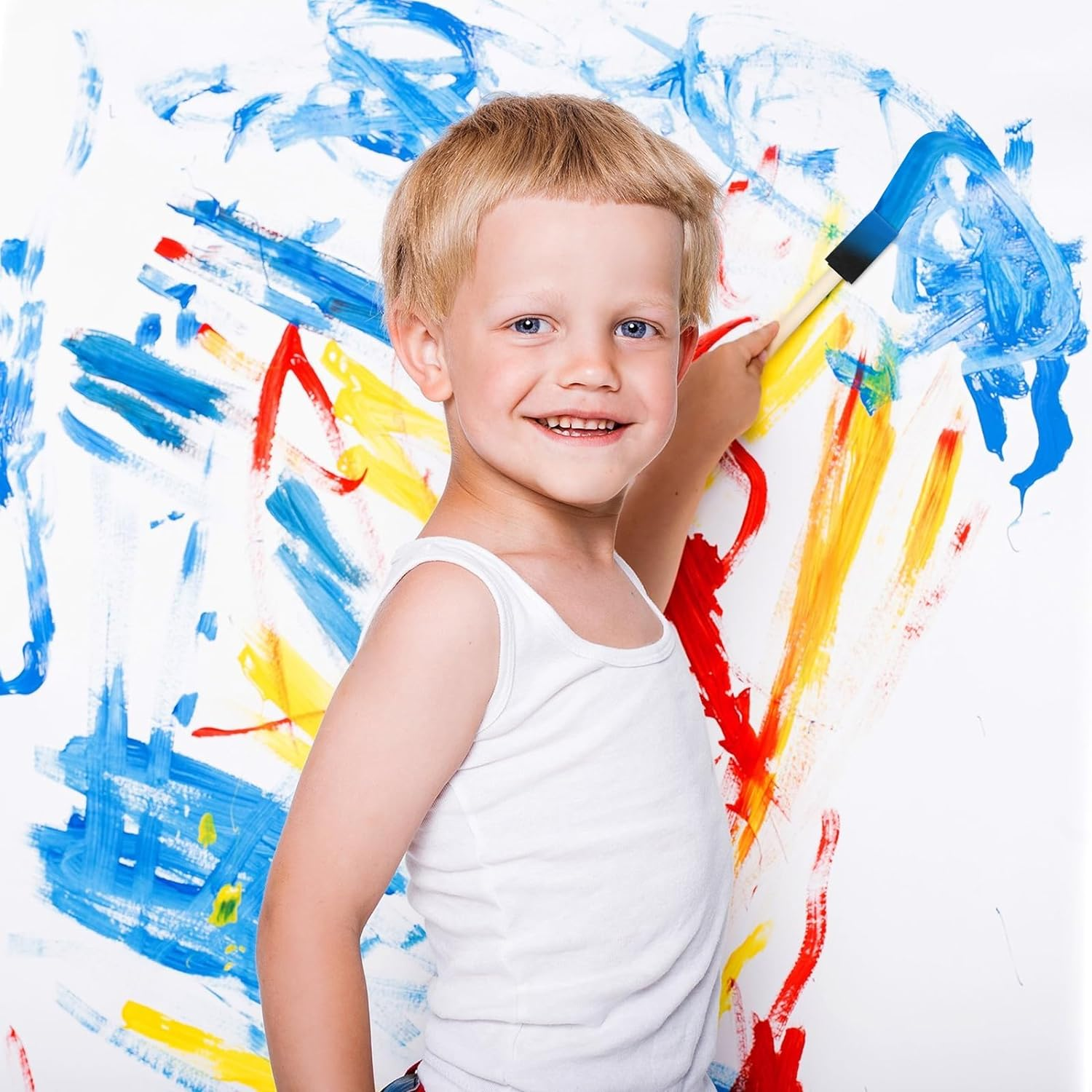 40 Pcs Foam Brush,1&rdquo; Foam Paint Brushes, Wood Handle Sponge Paint Brush, Brushes for Painting for Staining, Varnishes, and DIY Craft Projects image number 1