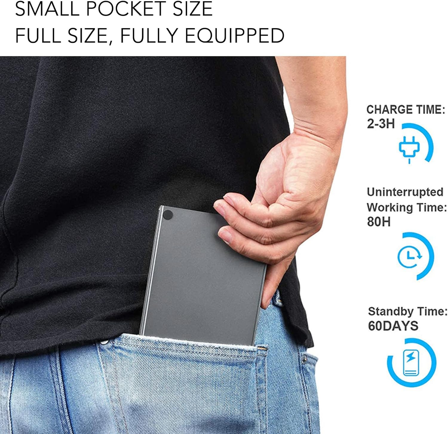 Dpofirs Foldable Keyboard with Touchpad, 78 Keys Bluetooth 3.0, 7 Screen Views, Compatible with Ios, Android, image number 3