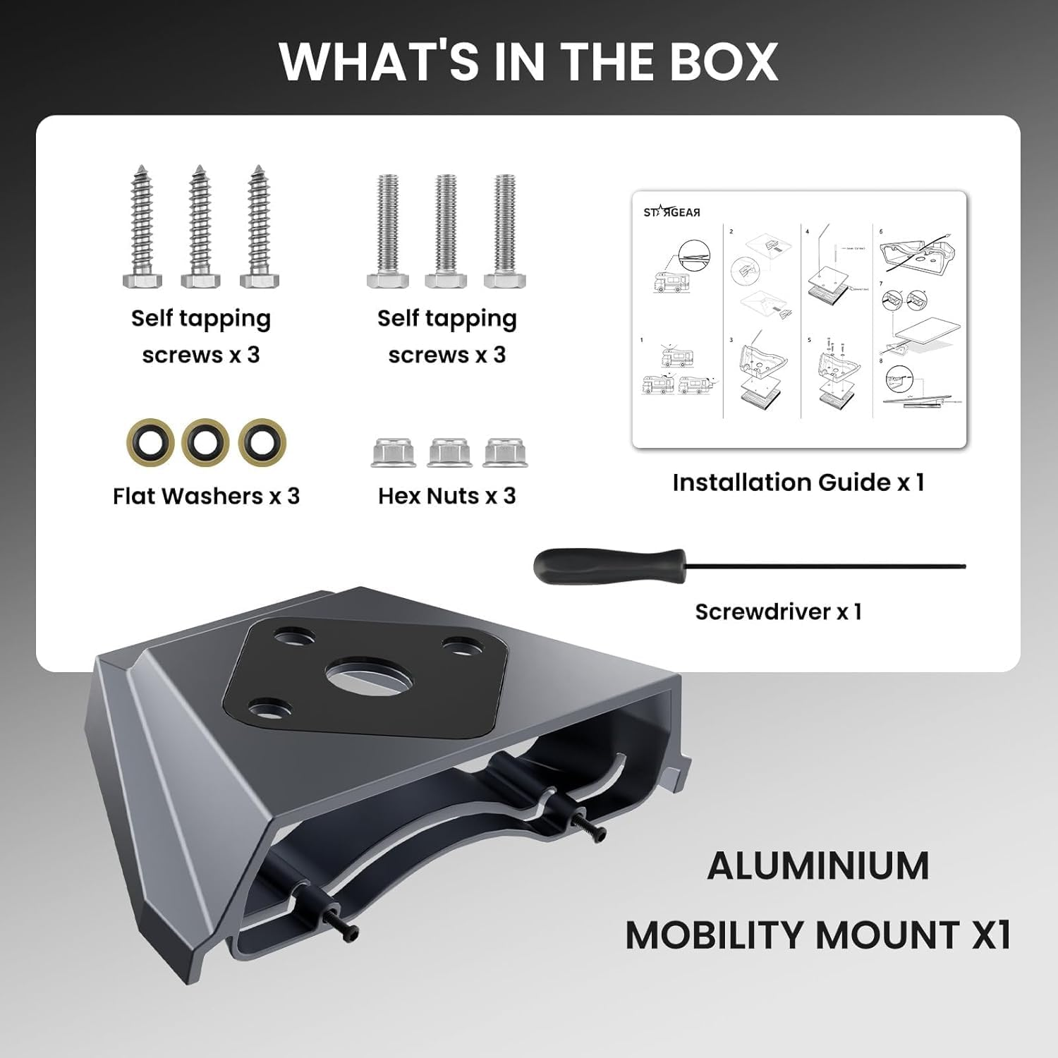 Starlink Mini Mount Kit& Anti-Theft Mounting Solution: Aluminum Alloy Kit for Roof, Tiny House, Mobile Office & Outdoor Adventures image number 1