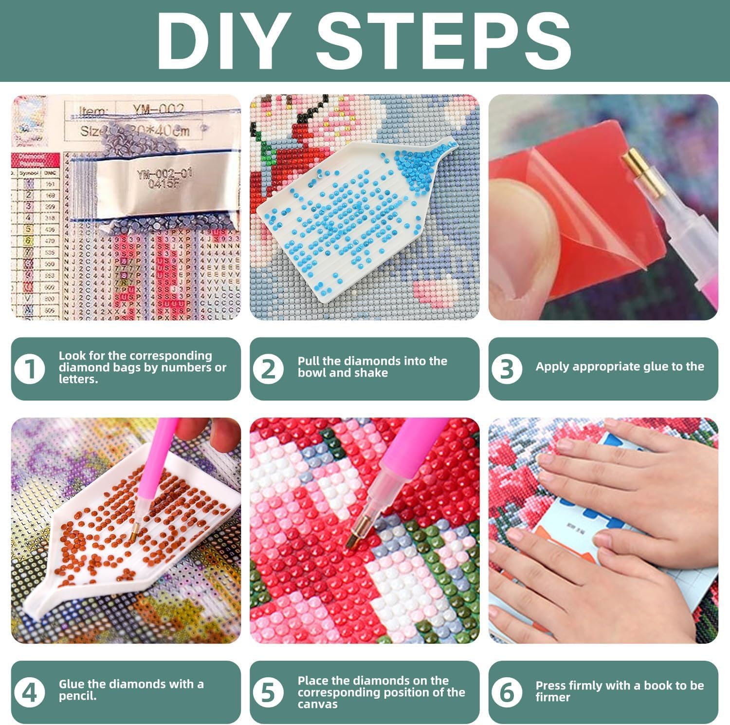 Diamond Painting Kits for Adults, Rose 5D DIY Diamond Art Kits Full Drill Diamond Dots for Gift Wall Decor and Relaxation Gem Arts 12X16 Inch image number 1