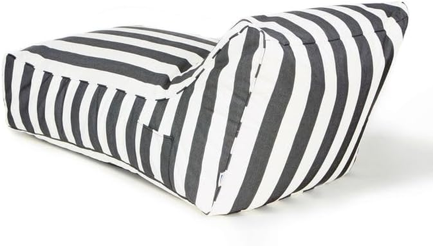 Billy Fresh Laid Back Outdoor Beanbag, 120 Cm Length X 65 Cm Width X 60 Cm Height, Black/White image number 4