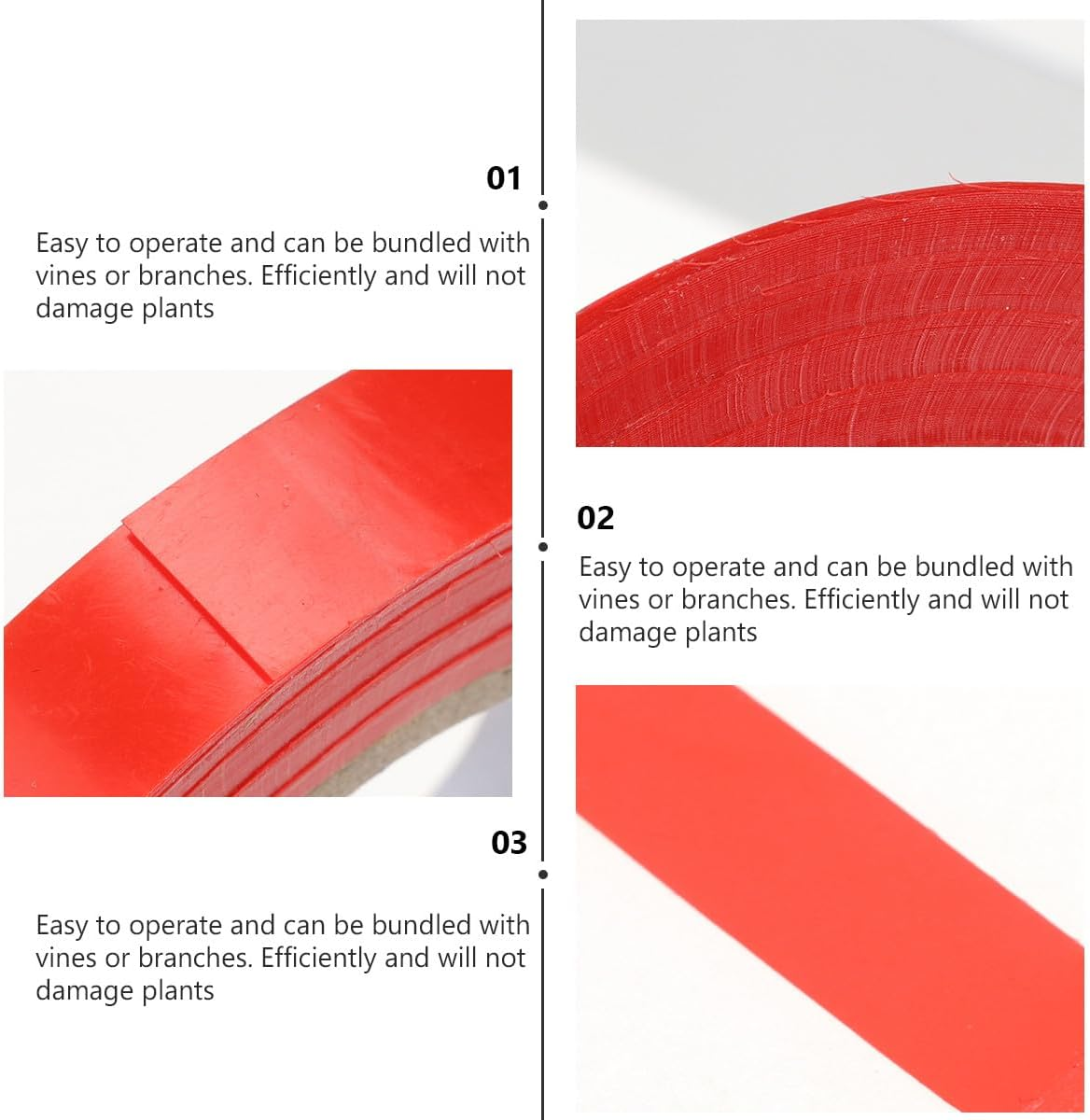 10Rolls PVC Plant Tie Tape and Gardening Tying Machine Tape for Vines Trees and Flowers for Home and Garden Use image number 3