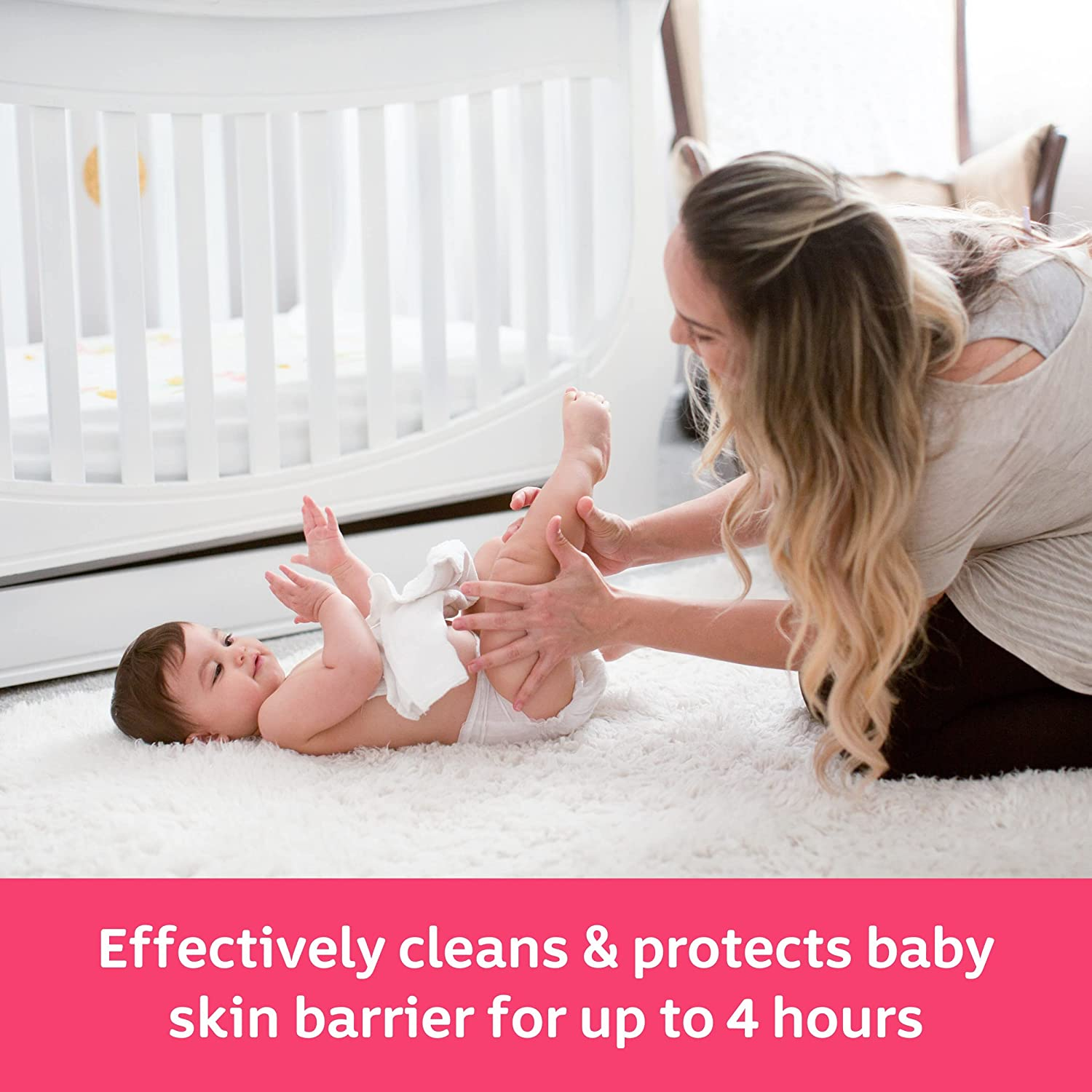 Johnson'S Baby Skincare Lightly Fragranced Baby Wipes 6 X 80 Pack|Enriched with Moisturisers|Hydrates, Nourishes & Protects Baby Skin Barrier