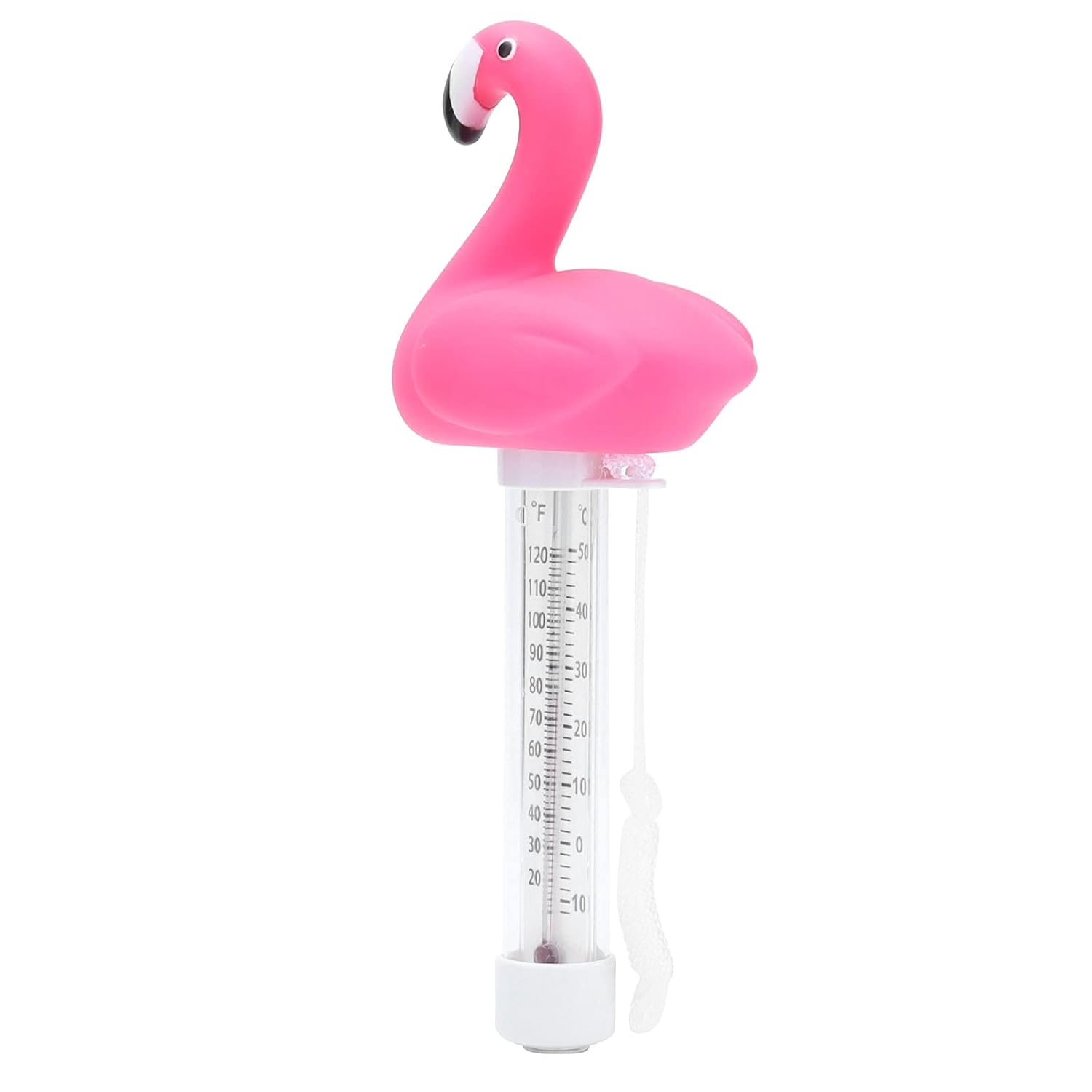 Jiawu High Accuracy Floating Pool Thermometer, Large Size Thermometers Easy to Read, Display Fahrenheit and Celsius, Shatter Resistant with String for Outdoor and Indoor Swimming Pool, Animal Shaped image number 2