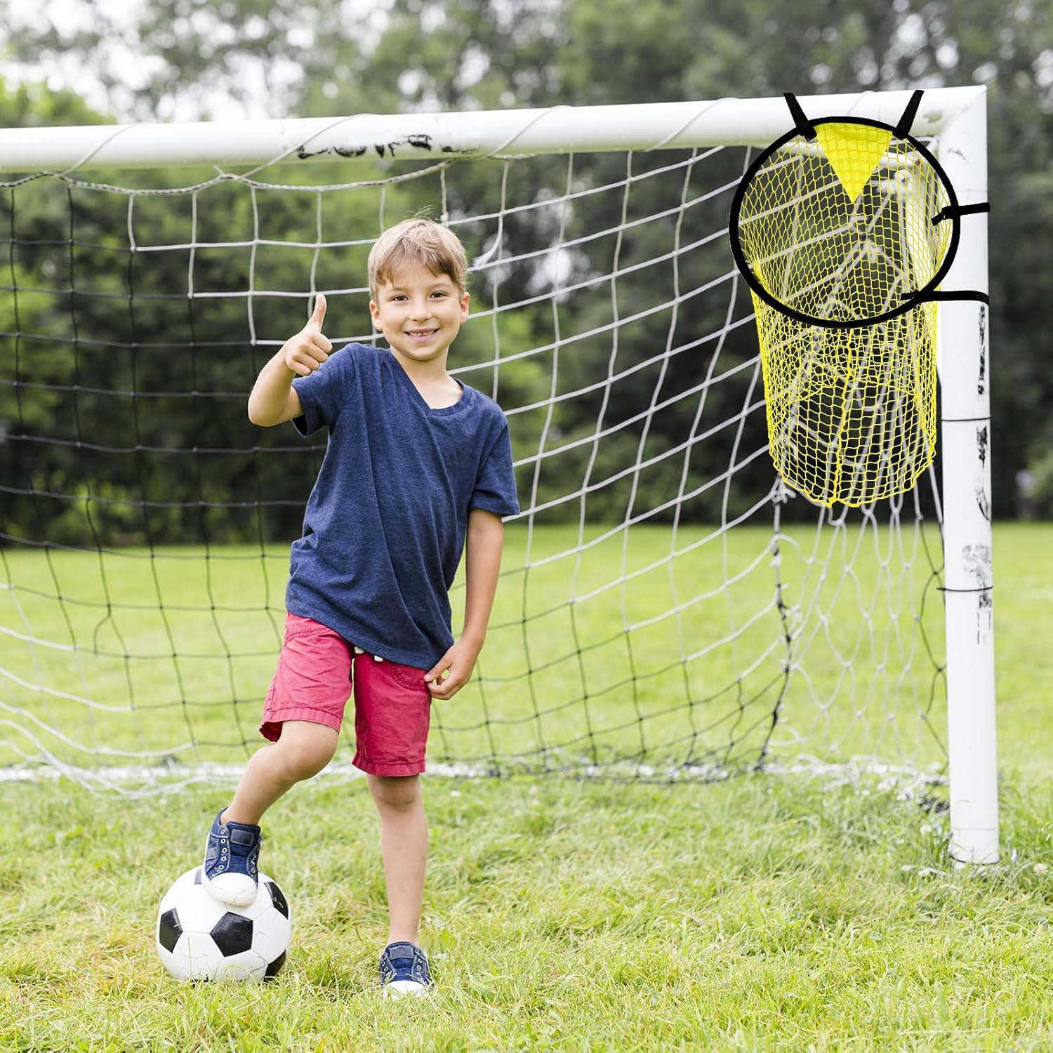 Football Goal Soccer Top Bins Soccer Target Outdoor Top Bins Football Targets Goal Net 45Cm/58Cm Football Training Goal Target for Shootings Accuracy Training Practice Equipment(Set of 2) image number 6