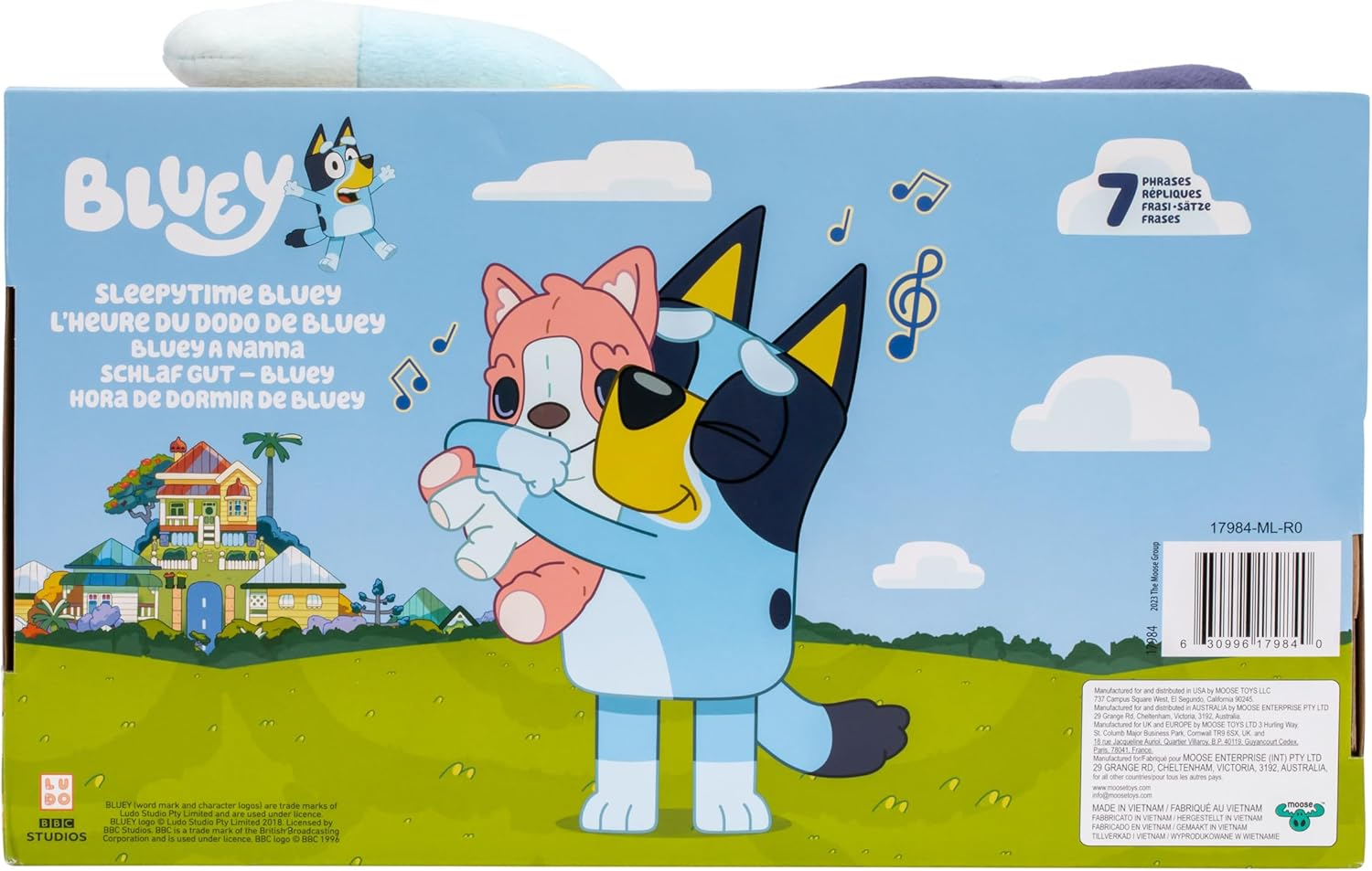 Sleepy Time Bluey 33Cm (13") Plush with Blanket, Press Bluey'S Tummy to Hear 7 Fun Phrases, Sing along with Bluey, so Soft Made with Deluxe Fabrics image number 6