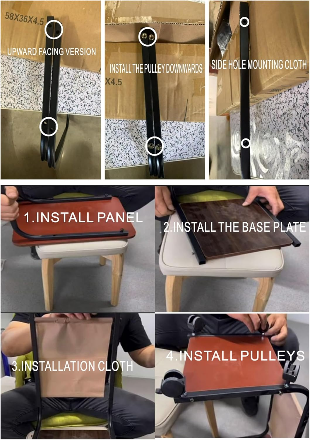 Mobile Side Table with Wheels, End Tables (Brown)