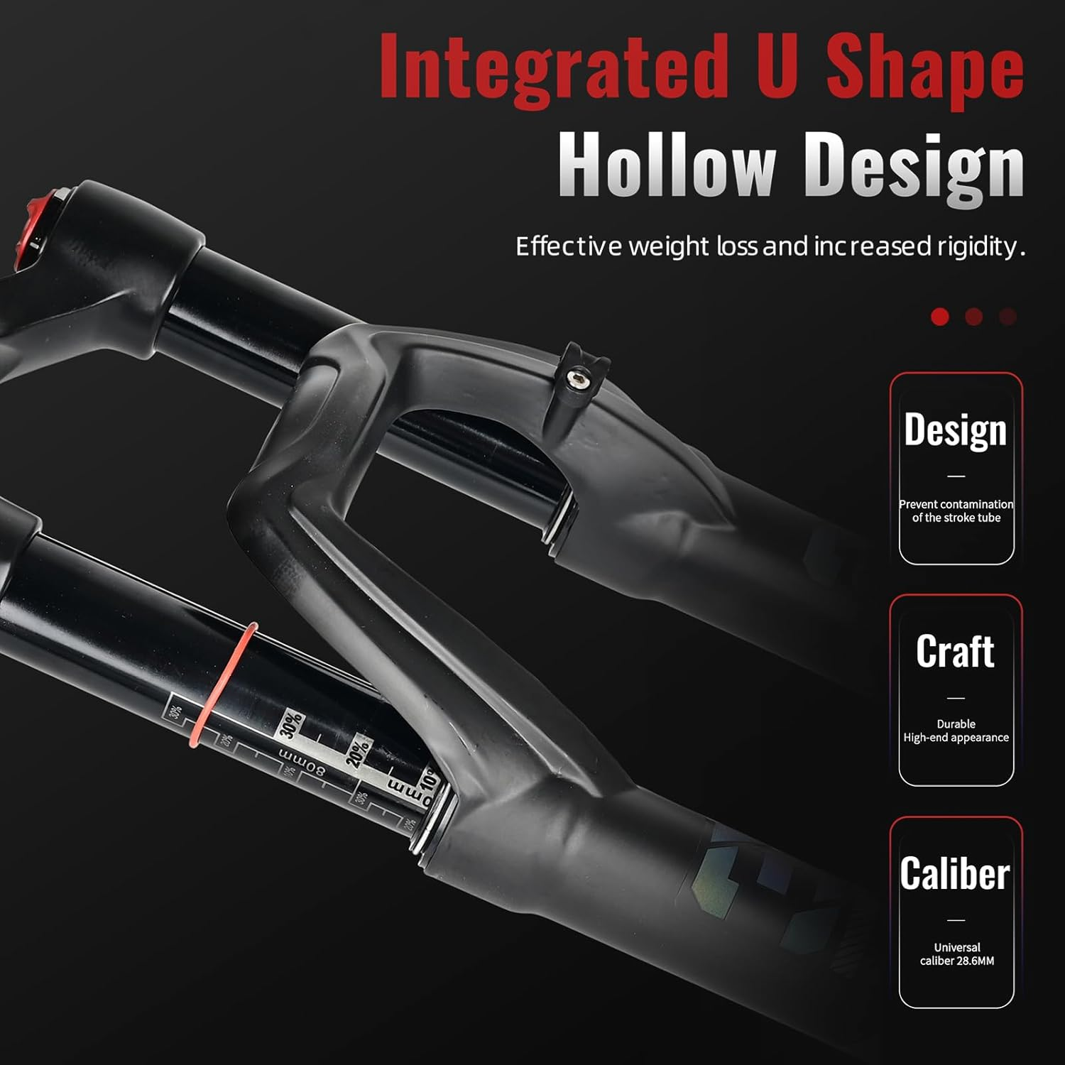 Straight Tube Bicycle Suspension Forks 29 Inch MTB Air Fork Rebound Adjustment Mountain Bike Fork image number 3