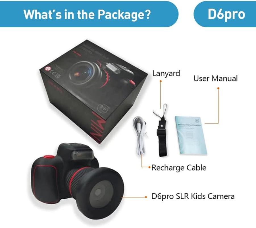 Children'S Camera, Entry-Level 4K Digital Camera for Children, Rotatable Zoom Lens, 8 to 15 Year Old Camera Toy for Boys and Girls, with 64G SD Card, the Best Christmas and Birthday Gift. image number 4